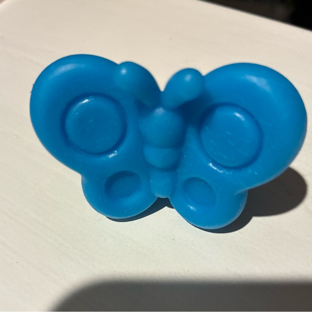 “Teenie” mini NeeDoh Blue Butterfly Silicone Ring. Squishie.Individual piece 🦋